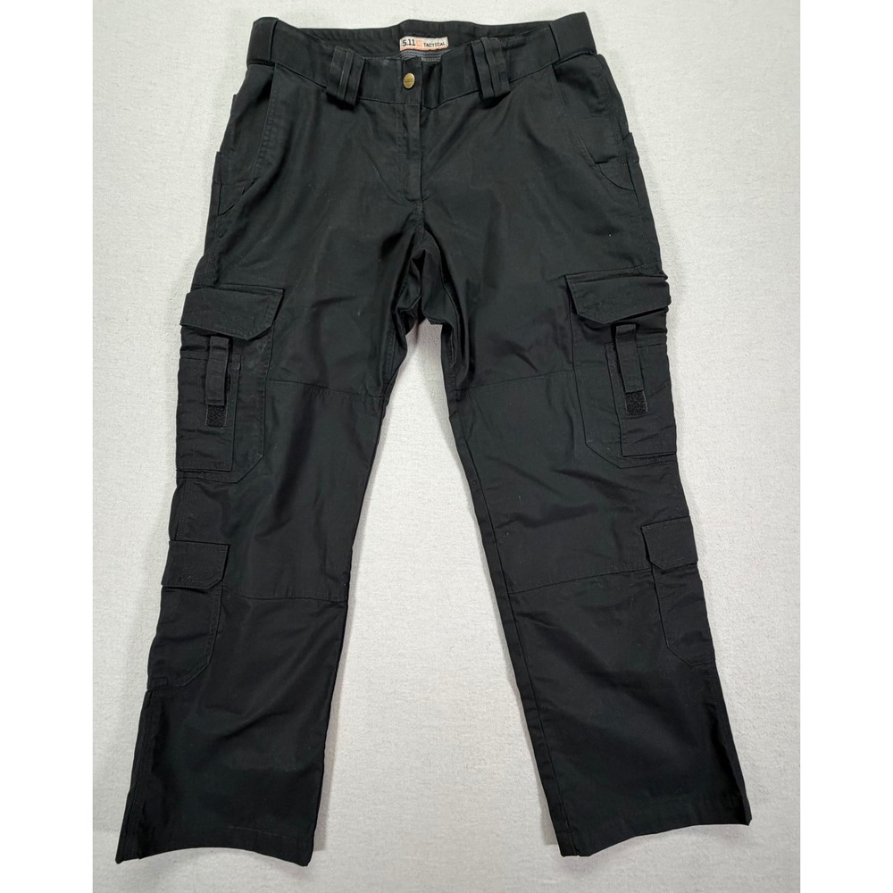 5.11 Tactical Women‎ Black Ripstop Cargo Utility Work Pants Size 16 Regular